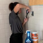 woman doing electrical work